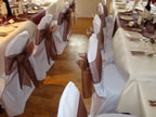 Chair Cover Hire Chocolate Sash